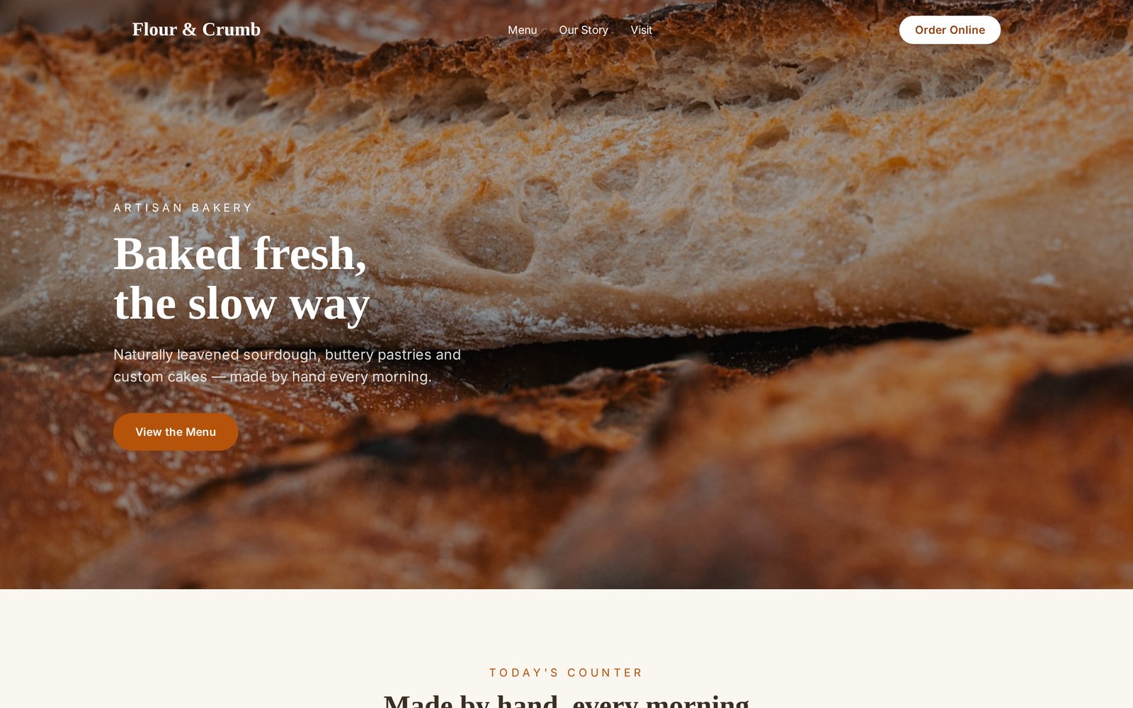 Flour & Crumb website