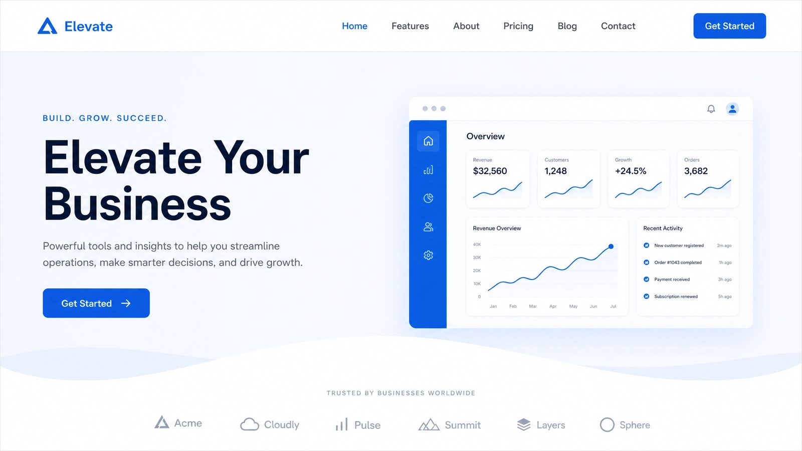 Elevate website